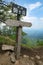 Peak sign of the top of Mt. Komagatake