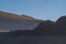 Peak of Snowdon in evening from Llanberis