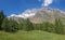 The peaks Alphubel,Taschhorn Dom and Lenzspitze over the Sas Fee