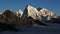 Peaks of Ama Dablam, Cholatse and Taboche.