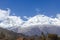 The peaks of Huascaran snow-capped mountain (6768 masl) belonging to the Cordilliera Blanca, located in Yungay