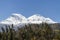 The peaks of Huascaran snow-capped mountain (6768 masl) belonging to the Cordilliera Blanca, located in Yungay