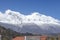 The peaks of Huascaran snow-capped mountain (6768 masl) belonging to the Cordilliera Blanca, located in Yungay