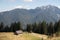 He peaks of Monte Santo di Lussari and Cima del Cacciatore from the northern slope of Mount Jof di Miezegnot in the Julian Alps