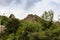 Peaks of rocks in the trees