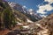 Peaks of the Teton Mountain range in Grand Teton National Park, Cascade Canyon Trail, Wyoming