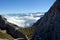 Peaks towering above the clouds