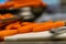 Pealed Carrots on a White Board on Table - Object with