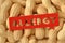 Peanut allergy concept