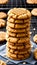 Peanut butter cookies illustration ai generated