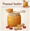 Peanut butter. Detailed Vector Icon