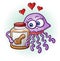 Peanut Butter and Jelly Fish Cartoon Character