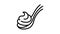 Peanut butter spoon icon animation