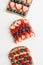 Peanut butter toasts with fresh seasonal berries