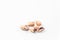 peanut, dried groundnuts, monkey nut on white background