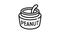 Peanut jar spoon icon animation