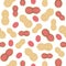 Peanut seamless pattern for wallpaper or wrapping paper