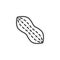 Peanut shell outline icon