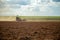 Peanut tractor plantation
