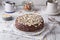 Peanuts caramel cheesecake, snikers dessert homemade recipe cake