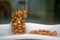 Peanuts in a glass jar