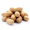 peanuts isolated on white background with clipping path and full depth of field