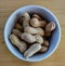 Peanuts or peanuts, a common food and widely used in bars to accompany aperitifs