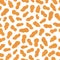 Peanuts seamless pattern on a white background. Vector illustration in freehand drawn style