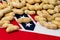 Peanuts in shell on flag of Mississippi