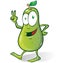 Pear cartoon isolated