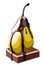 Pear in chocolate on a background. Vector