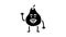 pear fruit character glyph icon animation