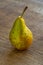 Pear fruit isolated on a wooden board copy space
