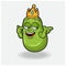 Pear Fruit Mascot Character Cartoon With Smug expression