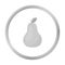 Pear icon monochrome. Singe fruit icon.