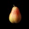 Pear isolated on black background