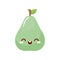 Pear kawaii fruit with a smile