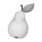 Pear with a leaf. Fruit of labor of a garden worker.Farm and gardening single icon in monochrome style vector symbol