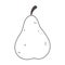 Pear organic fresh nutrition healthy food isolated icon design line design icon