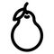 Pear Outline bold Vector Icon which can be easily modified or Edited