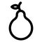 Pear Outline bold Vector Icon which can be easily modified or Edited