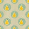 Pear pattern. Seamless texture with ripe pears