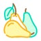 pear ripe fresh color icon vector illustration