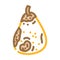 pear rotten food color icon vector illustration