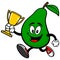 Pear Running with Trophy