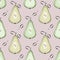 Pear seamless pattern fruits texture pastel background