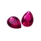 Pear Shape Diamond Cut Rubies