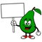 Pear with Sign