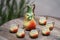 Pear tincture beverage set with pear drink jug and shot glass