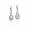 Pear And White Gold Diamond Earrings - Uhd Image - Johan Christian Dahl Style